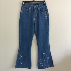 GAP KIDS Size 12 Embroidered flare jeans high rise